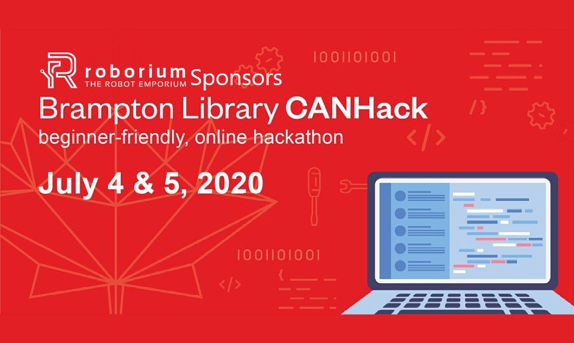 RoboRium Sponsors Brampton Library CANHack for Teens and Adults